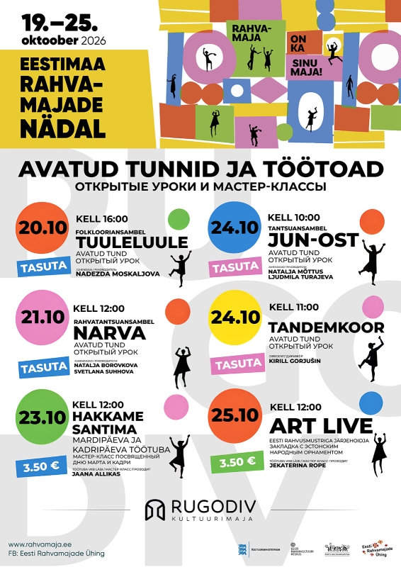 Rahvamajade nädal 2026 - Kultuurimajas Rugodiv!